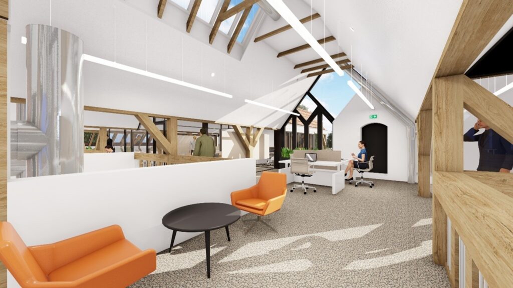 Contact Centre verdieping en constructies in zicht